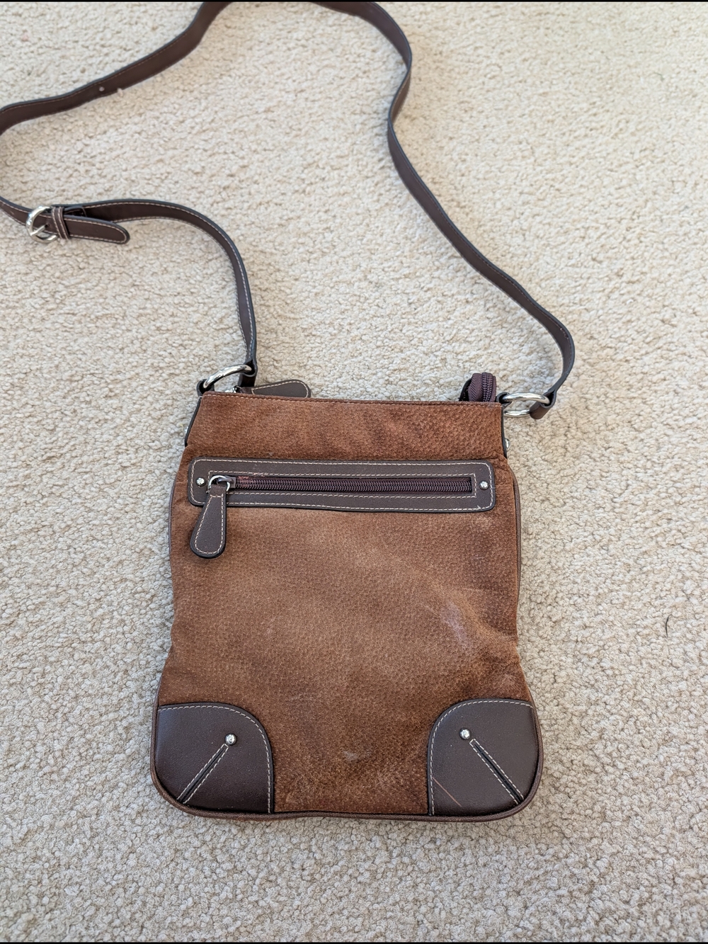 Vintage Wilson Leather Brown Crossbody Shoulder Bag